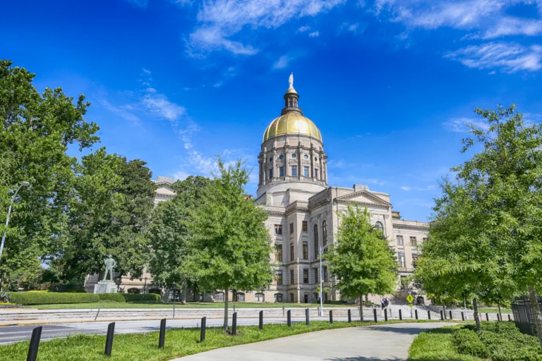Georgia State Capitol in Atlanta, where lawmakers set the rules on whether abortion is legal in Georgia